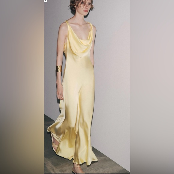 zara yellow backless dress Zara | Dresses | Zara Yellow Backless Dress